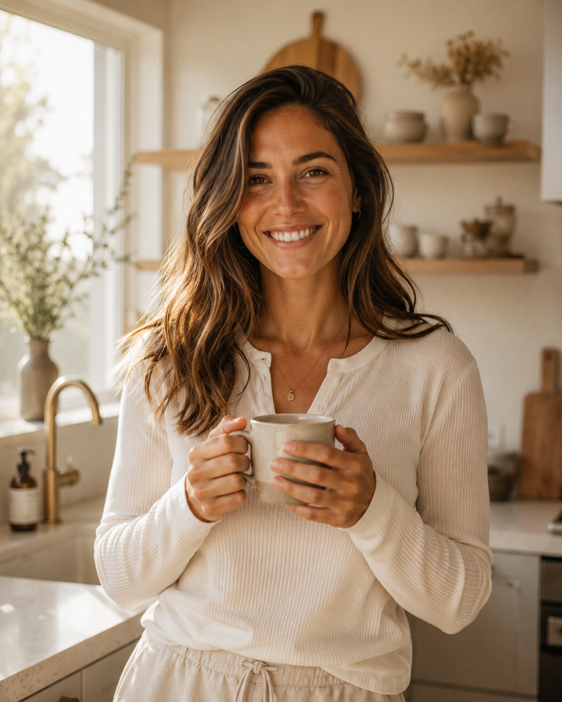 Woman enjoying her Nuriva routine