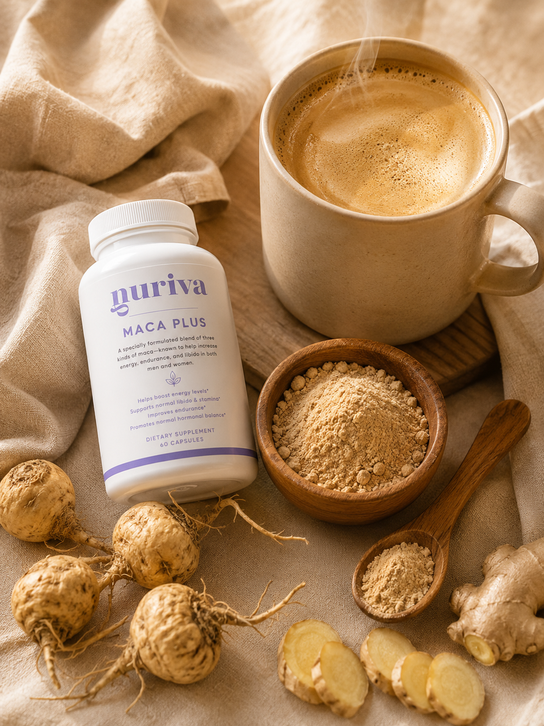 Wellness ritual flat lay